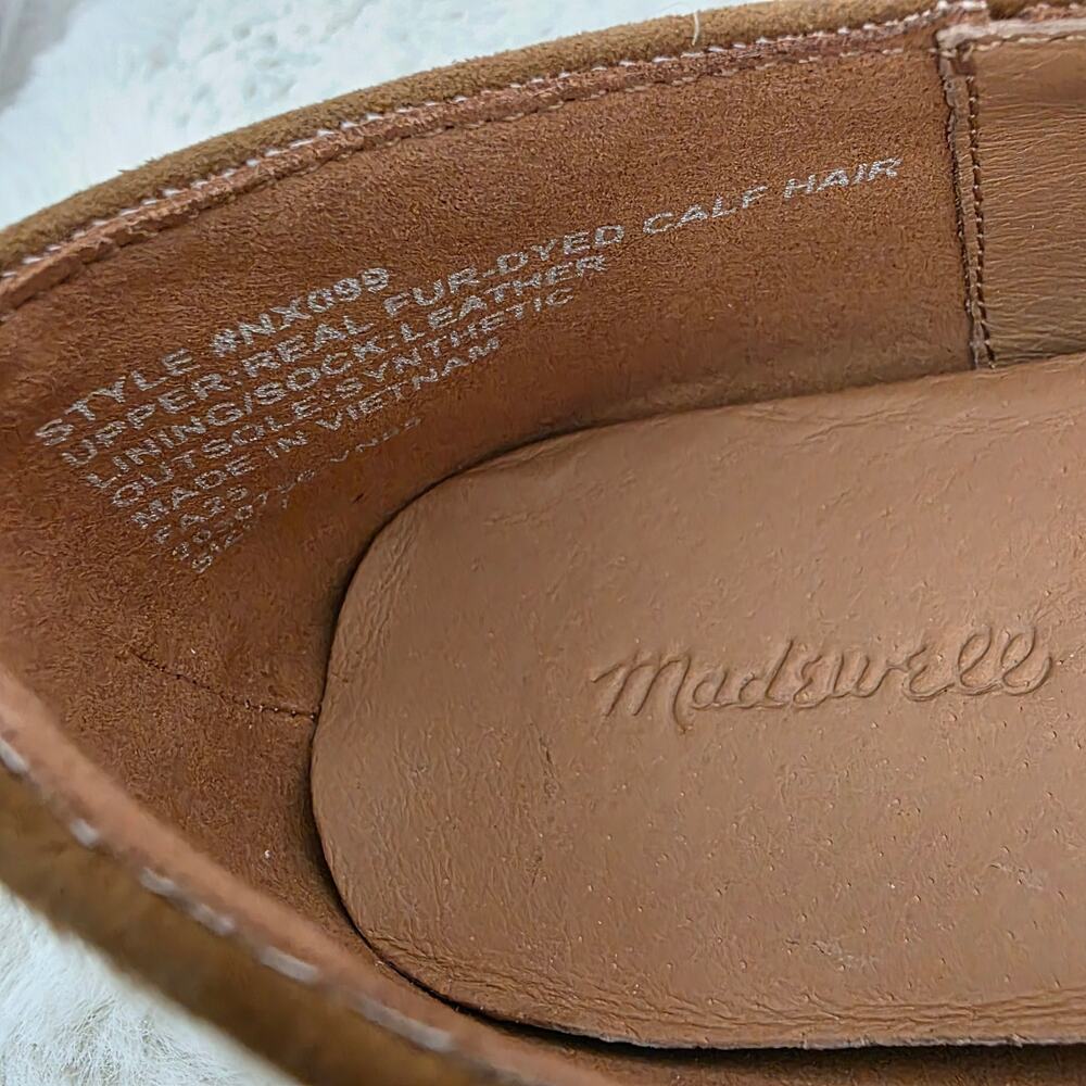 Madewell The Greta Double Strap Ballet Flat Russet Multi Cow Hair Mary Jane 7 - Picture 7 of 12